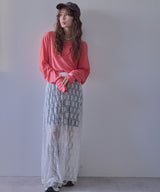 【メール便】前後2wayシアーロングトップス