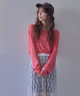 【メール便】前後2wayシアーロングトップス