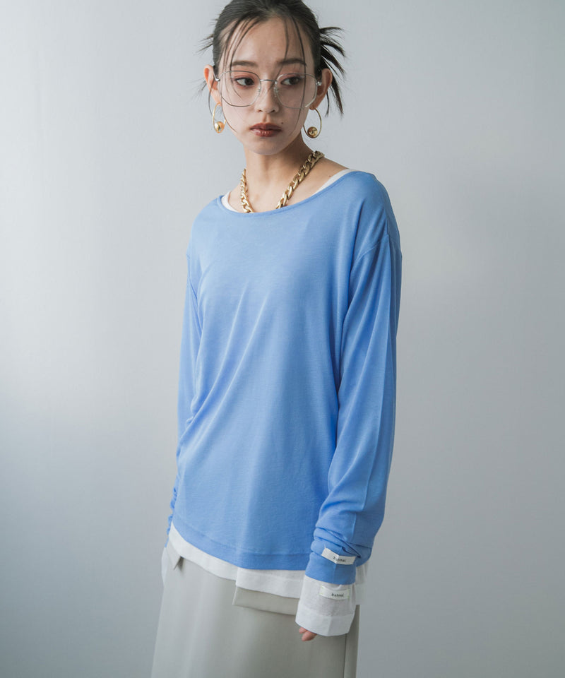 【メール便】前後2wayシアーロングトップス【OSN】