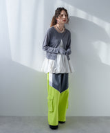 【メール便】前後2wayシアーホックカーディガン【OSN】