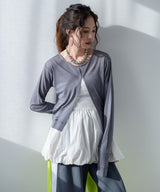 【メール便】前後2wayシアーホックカーディガン【OSN】