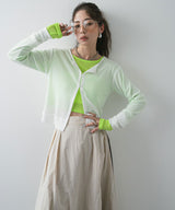 【メール便】前後2wayシアーホックカーディガン【OSN】