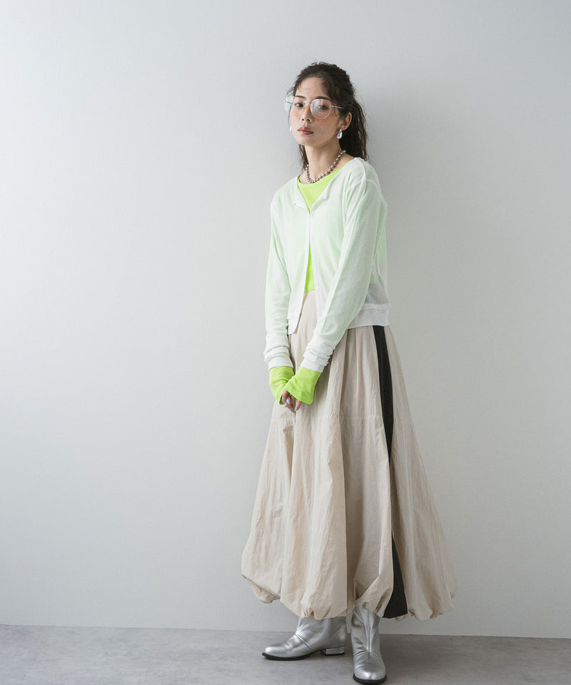 【メール便】前後2wayシアーホックカーディガン【OSN】