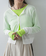 【メール便】前後2wayシアーホックカーディガン【OSN】