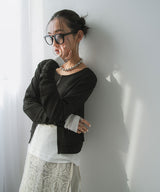 【メール便】前後2wayシアーホックカーディガン【OSN】