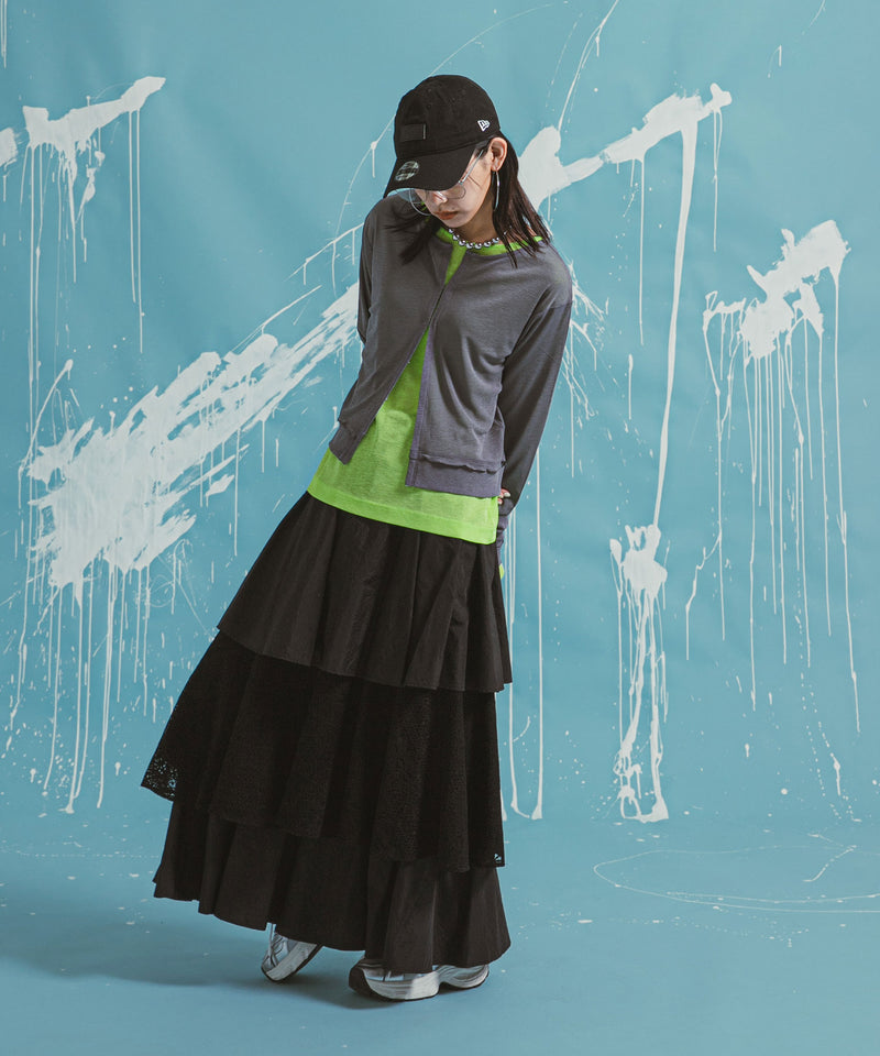 【メール便】前後2wayシアーホックカーディガン【OSN】