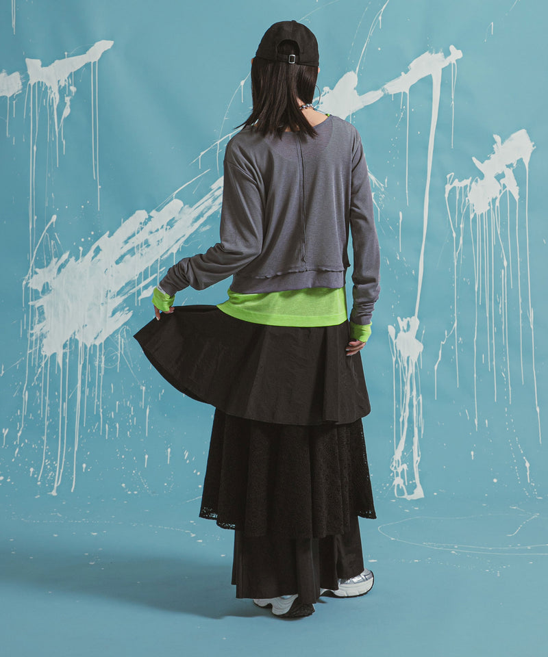 【メール便】前後2wayシアーホックカーディガン【OSN】