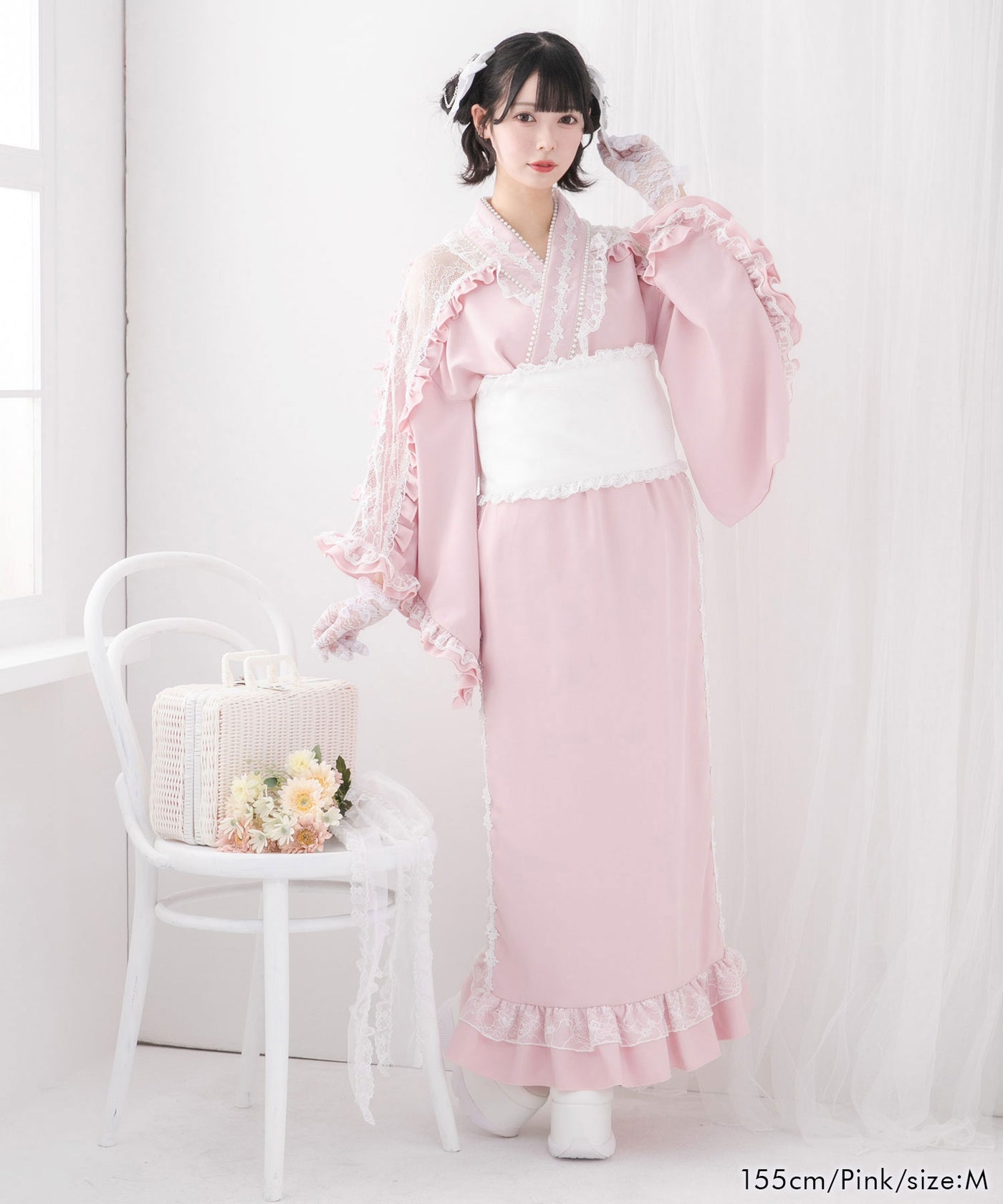 夢展望 DearMyLove バラパール十字架レースフリル浴衣 バラパール十字架レースフリル浴衣 – レディースファッション
