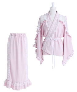 バラパール十字架レースフリル浴衣