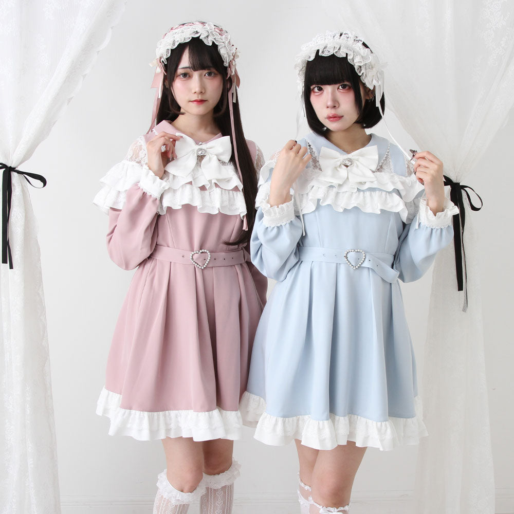 2段フリルリボンワンピース – レディースファッション通販の夢展望【公式】