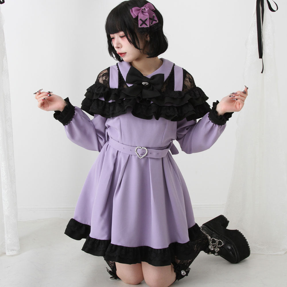 新品未使用☆ギャラリービスコンティ　ワンピース　黒　リボン　フォーマル　フリル 2025年最新】Yahoo!オークション -ギャラリービスコンティ