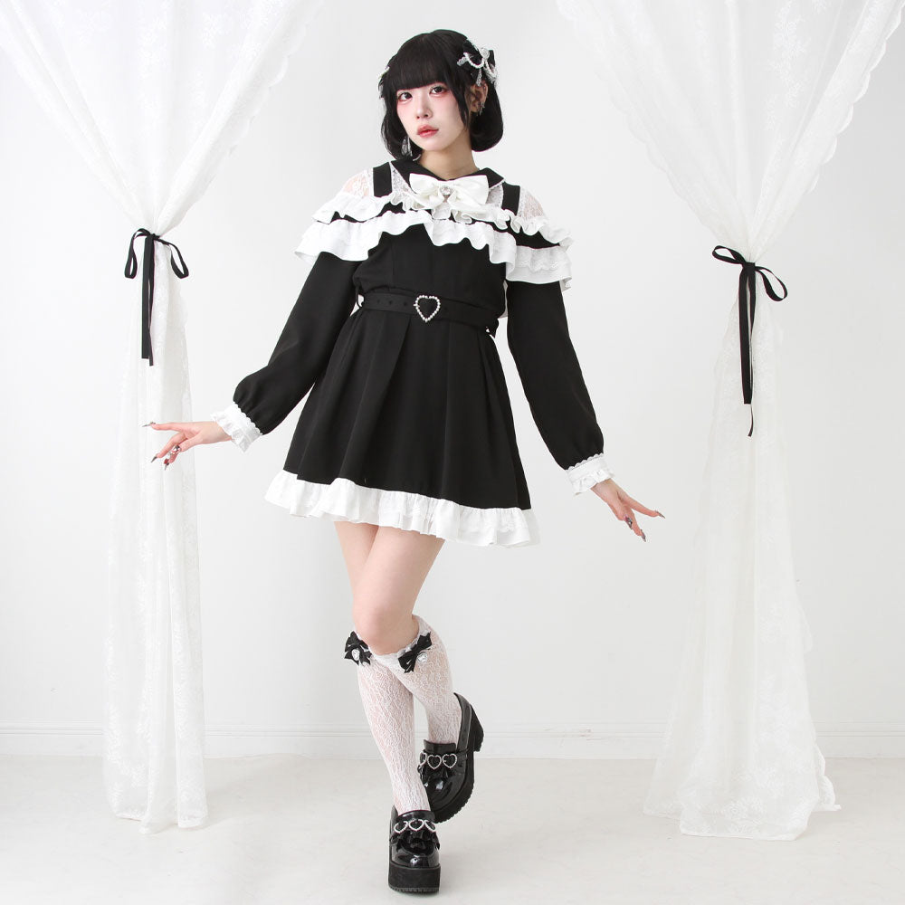 2段フリルリボンワンピース – レディースファッション通販の夢展望【公式】