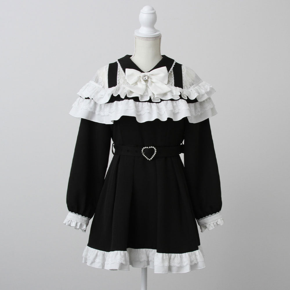 2段フリルリボンワンピース – レディースファッション通販の夢展望【公式】