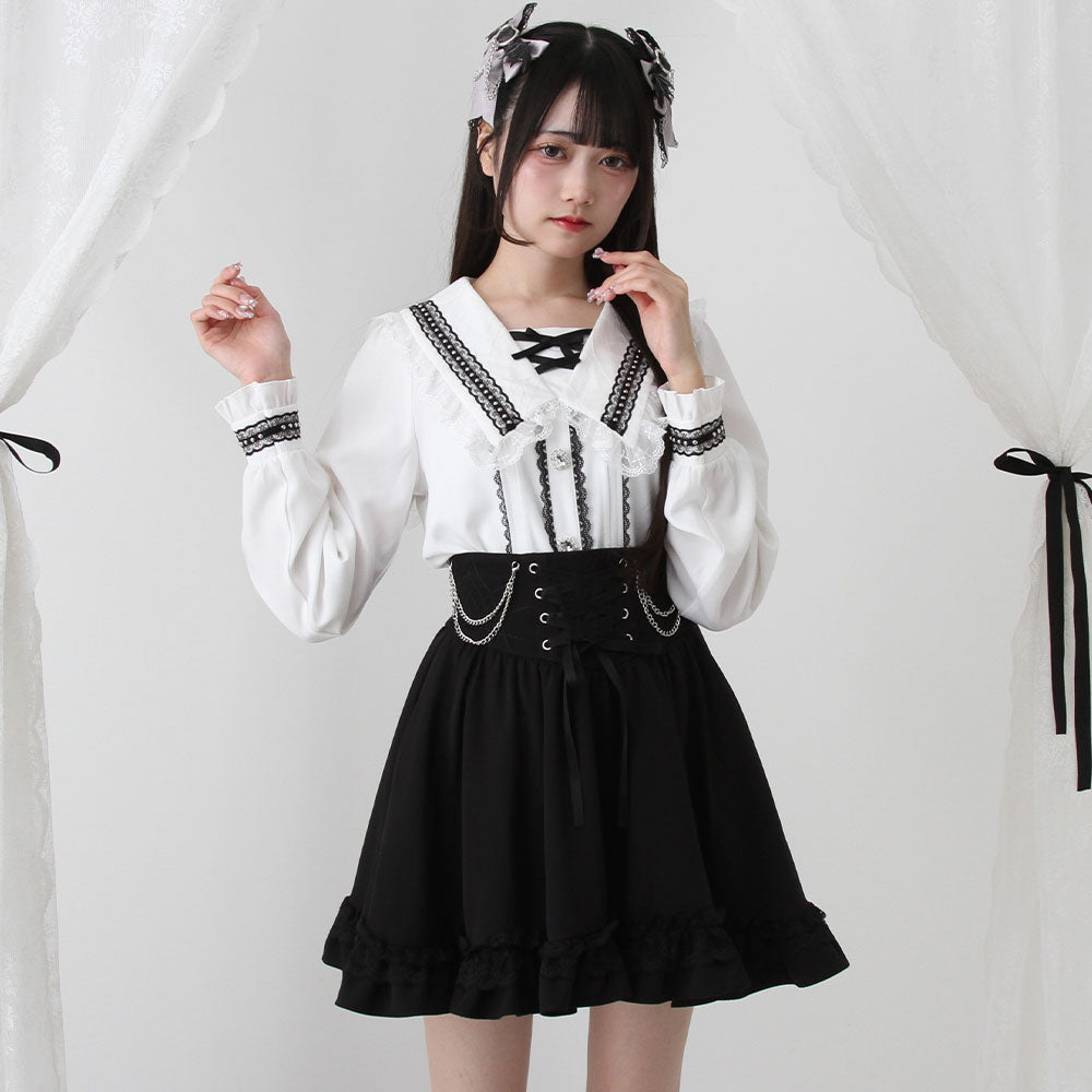 リズリサ好きな方に　新品タグ付き　夢展望　姫系ブラウス リズリサ好きな方に♡ 夢展望 姫系トップス - メルカリ