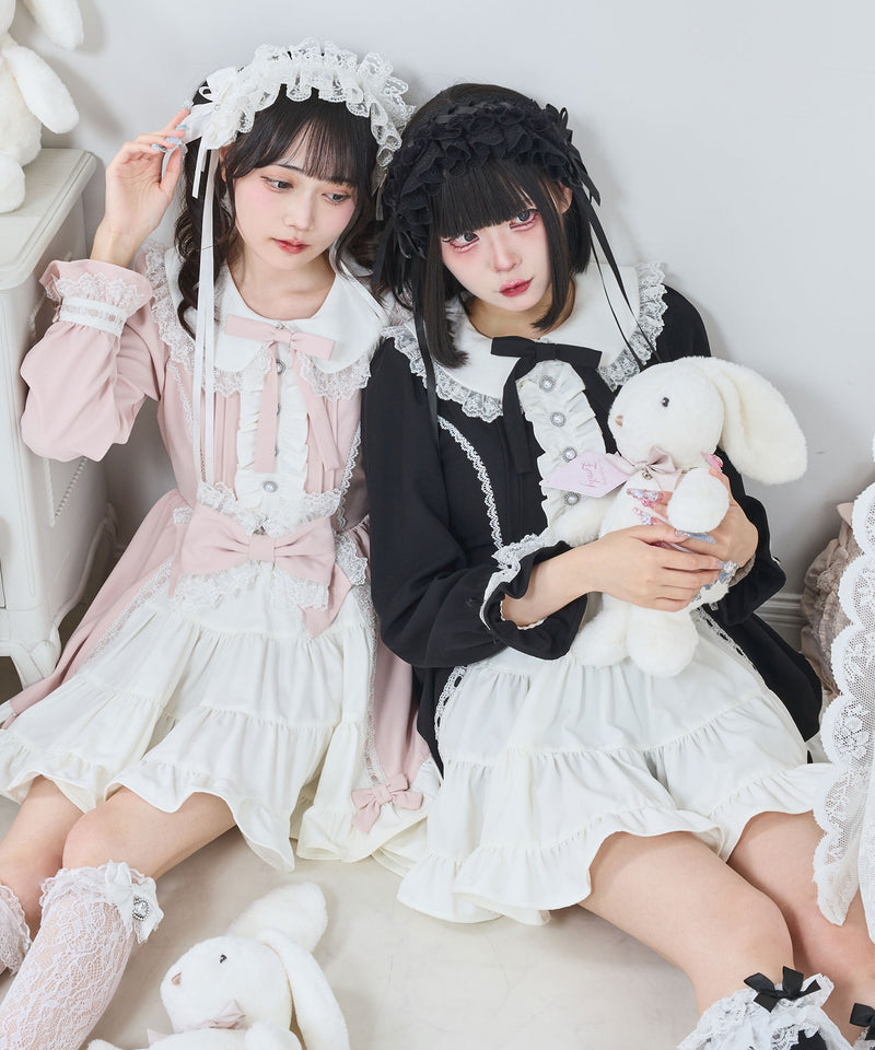 プリンセスティアードはしごレースフリルワンピース