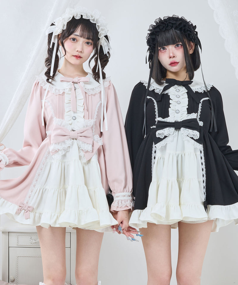 プリンセスティアードはしごレースフリルワンピース