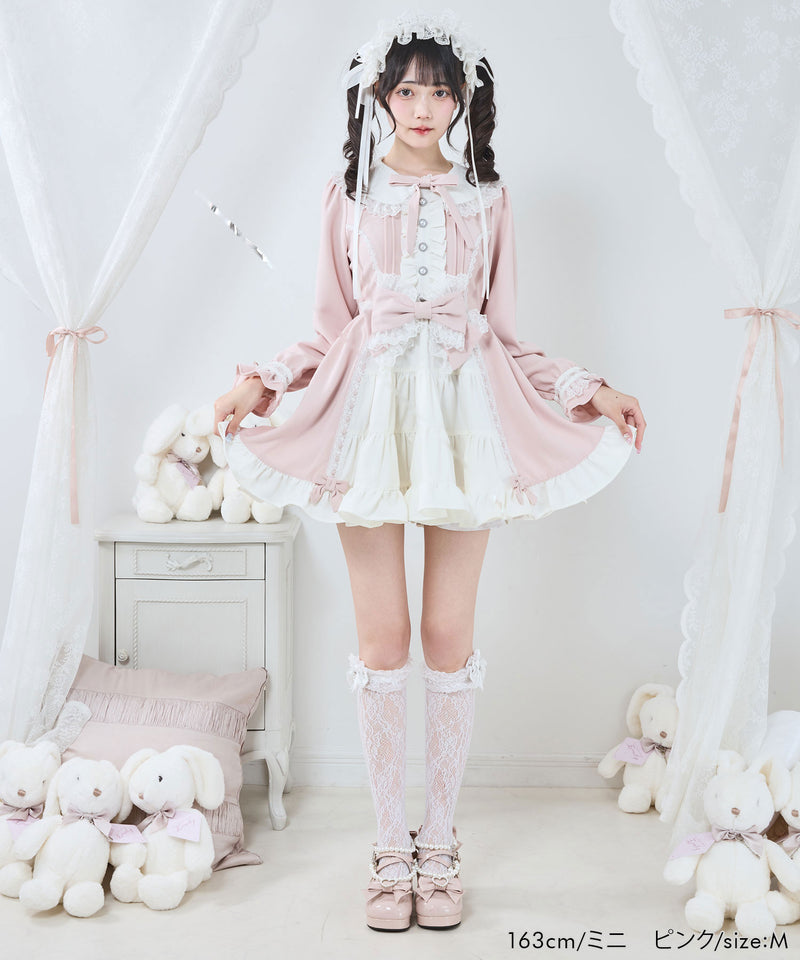プリンセスティアードはしごレースフリルワンピース