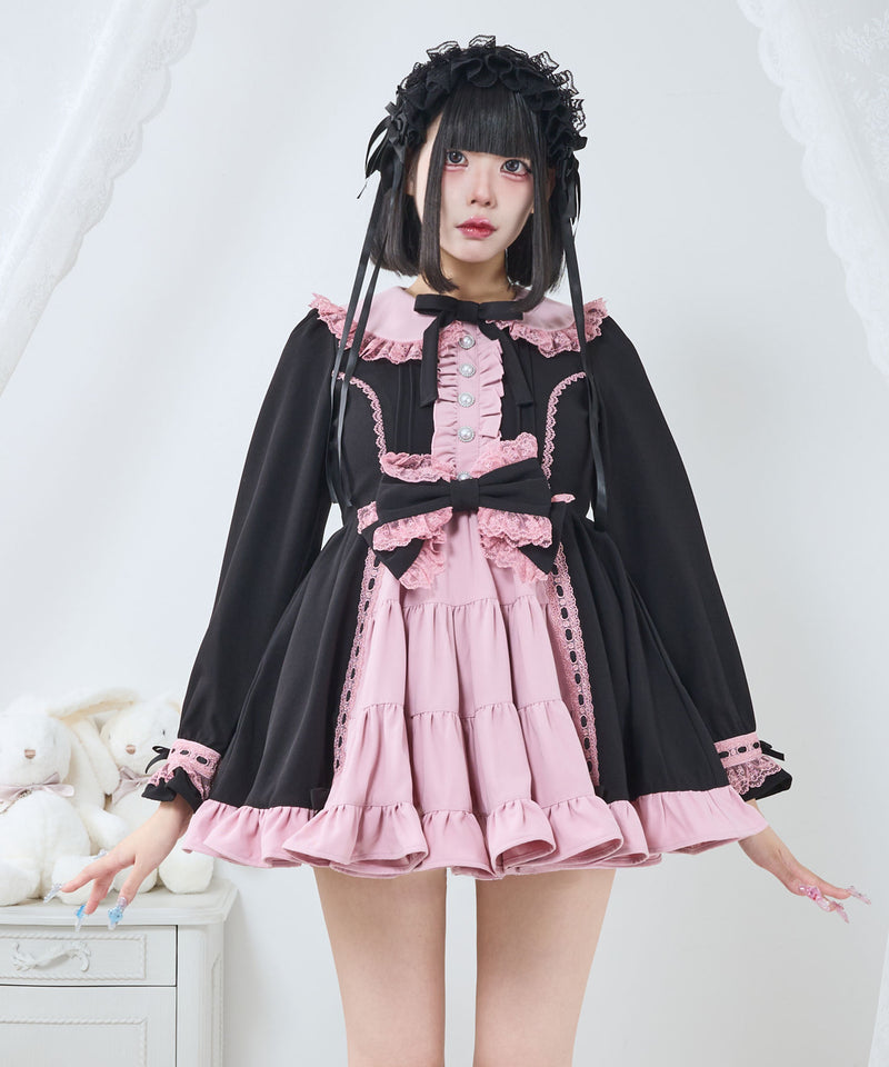 プリンセスティアードはしごレースフリルワンピース