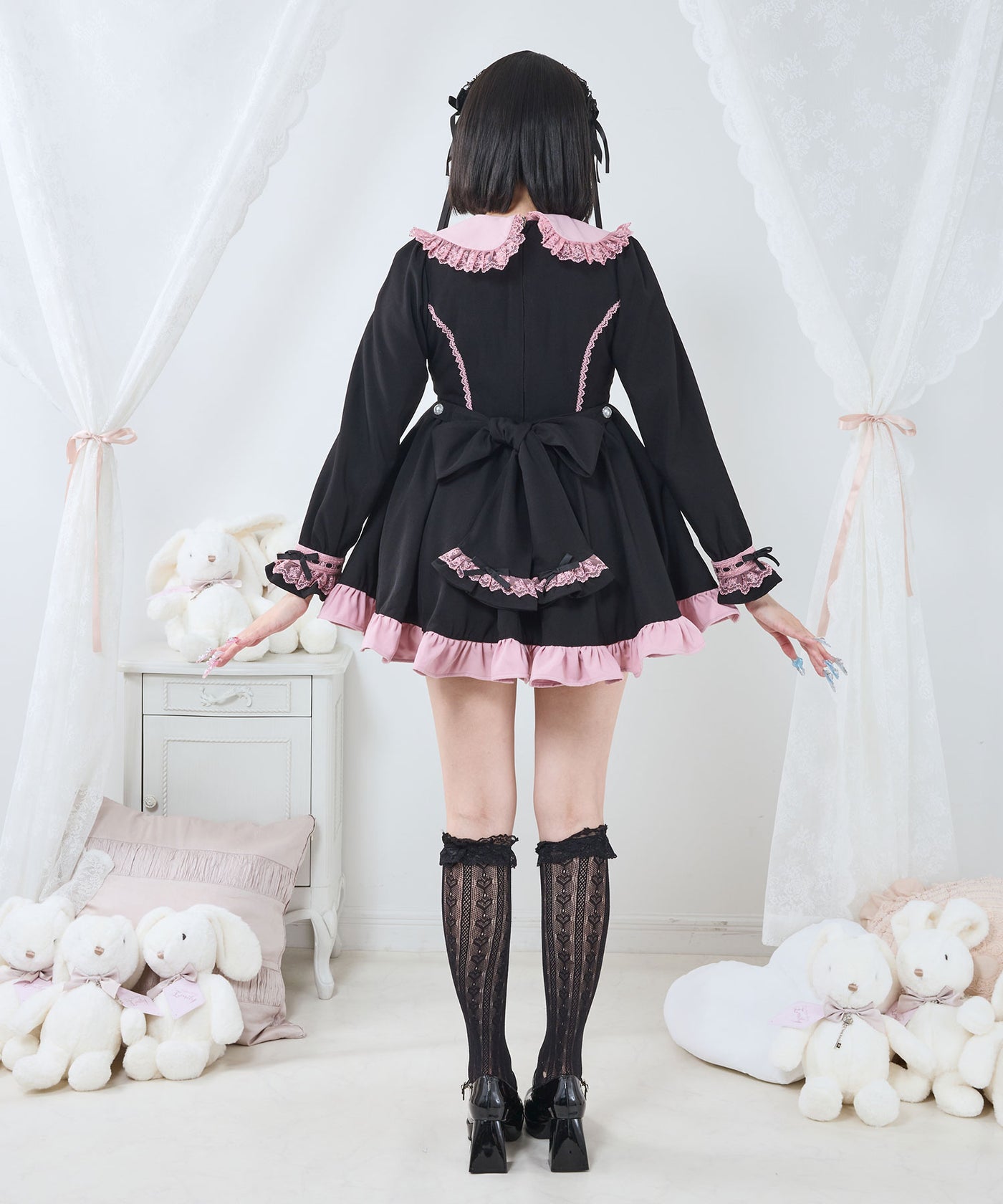 プリンセスティアードはしごレースフリルワンピース(ピンク５Lサイズ） プリンセスティアードはしごレースフリルワンピース – レディース