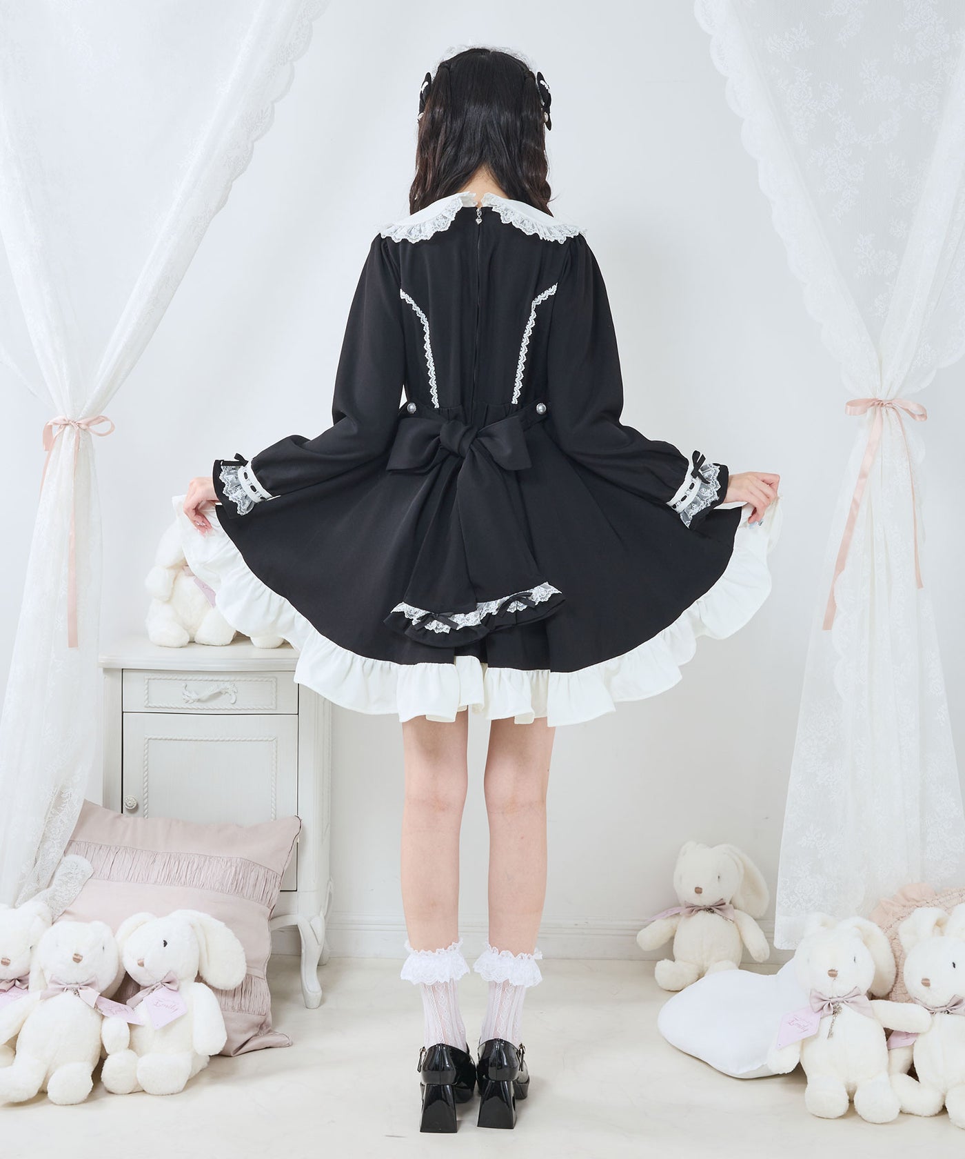 プリンセスティアードはしごレースフリルワンピース