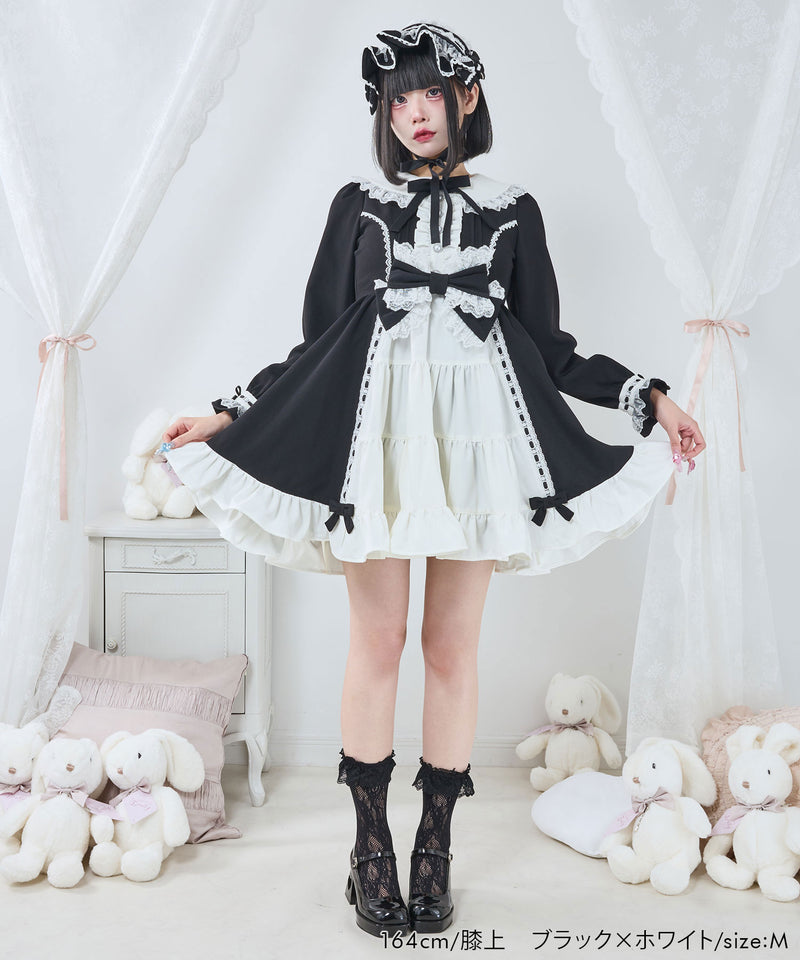 プリンセスティアードはしごレースフリルワンピース