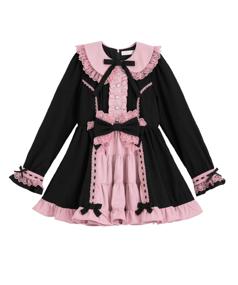 プリンセスティアードはしごレースフリルワンピース