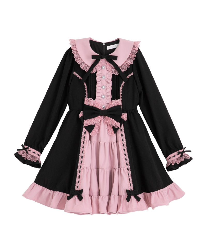 プリンセスティアードはしごレースフリルワンピース