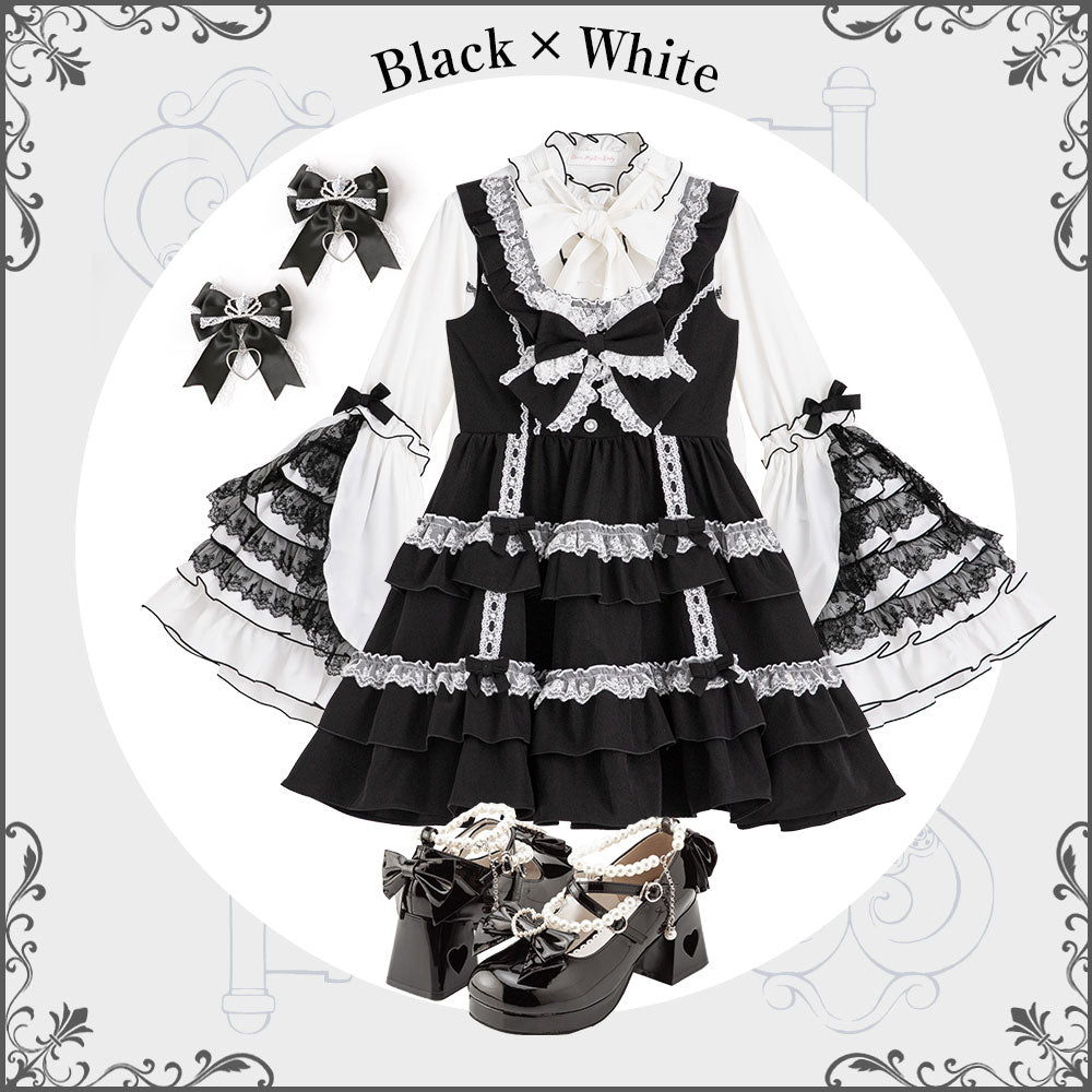 フリルたっぷりはしごレースリボンジャンスカ – レディース