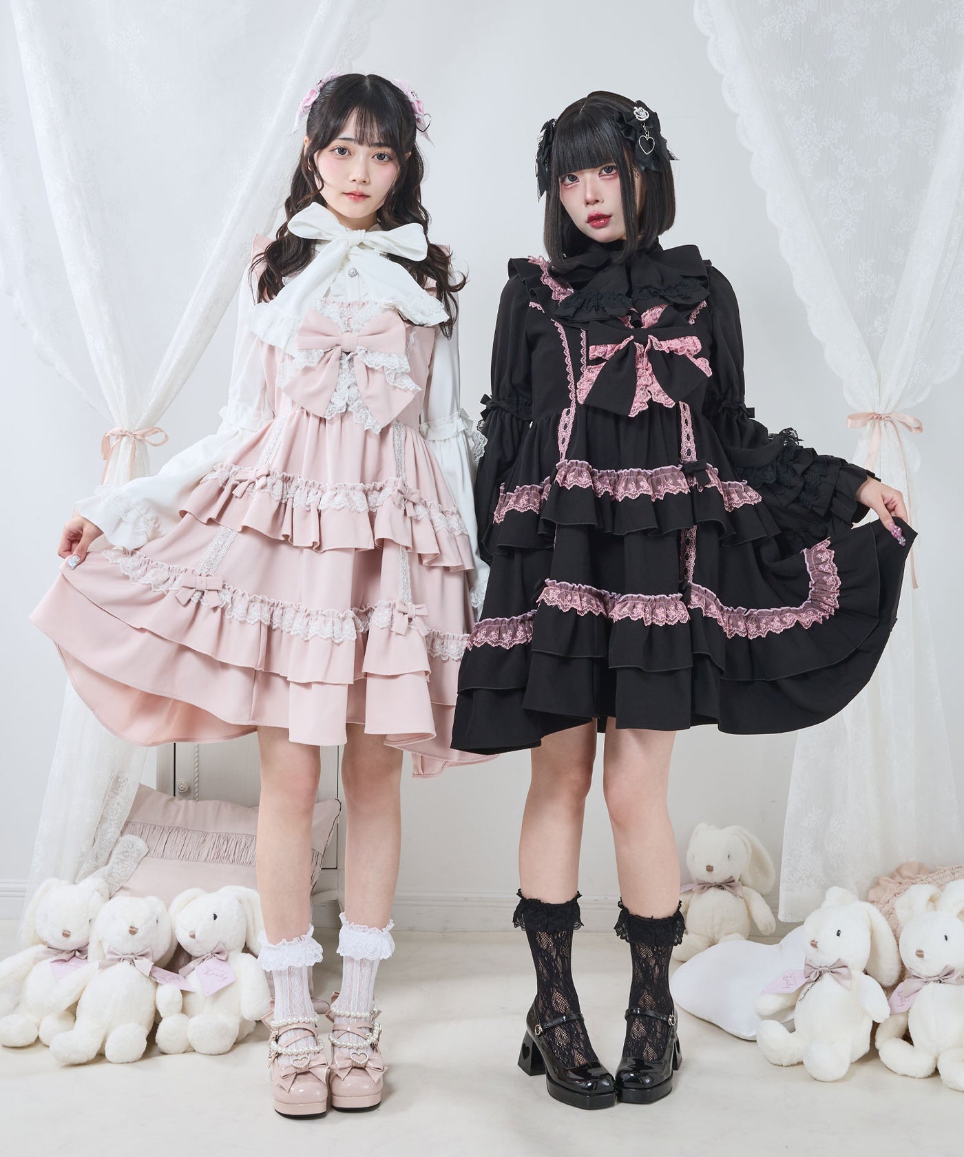 フリルたっぷりはしごレースリボンジャンスカ – レディース