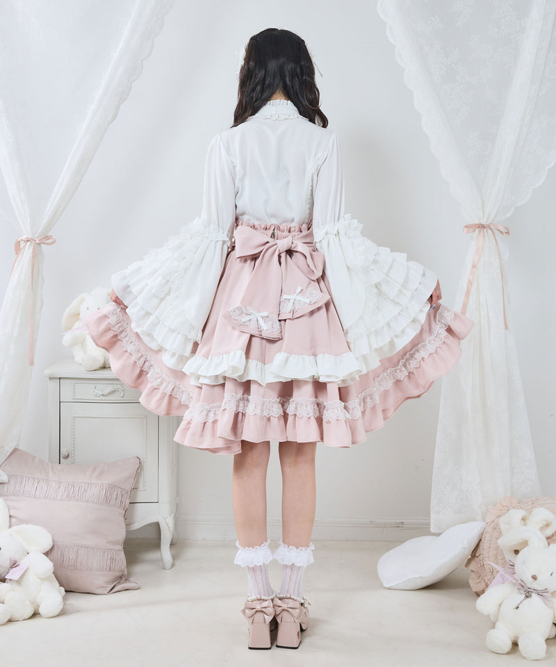 フリルたっぷりリボンスカート