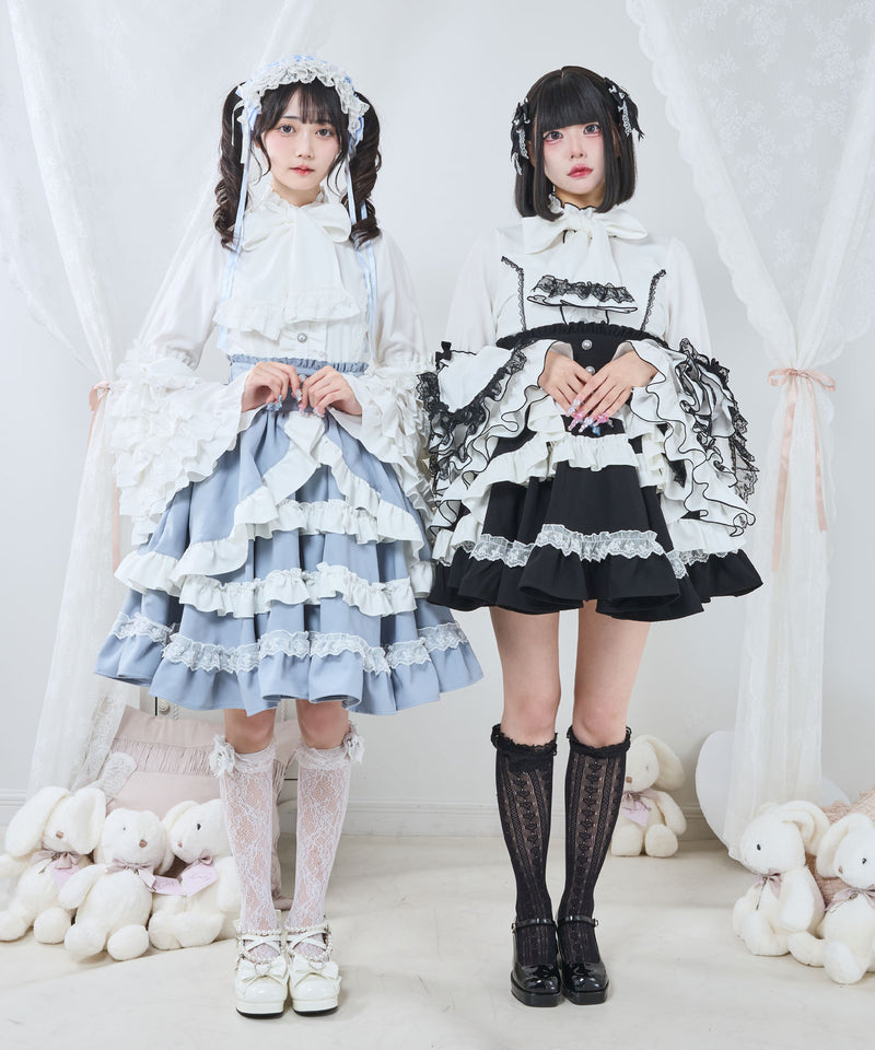 フリルたっぷりリボンスカート