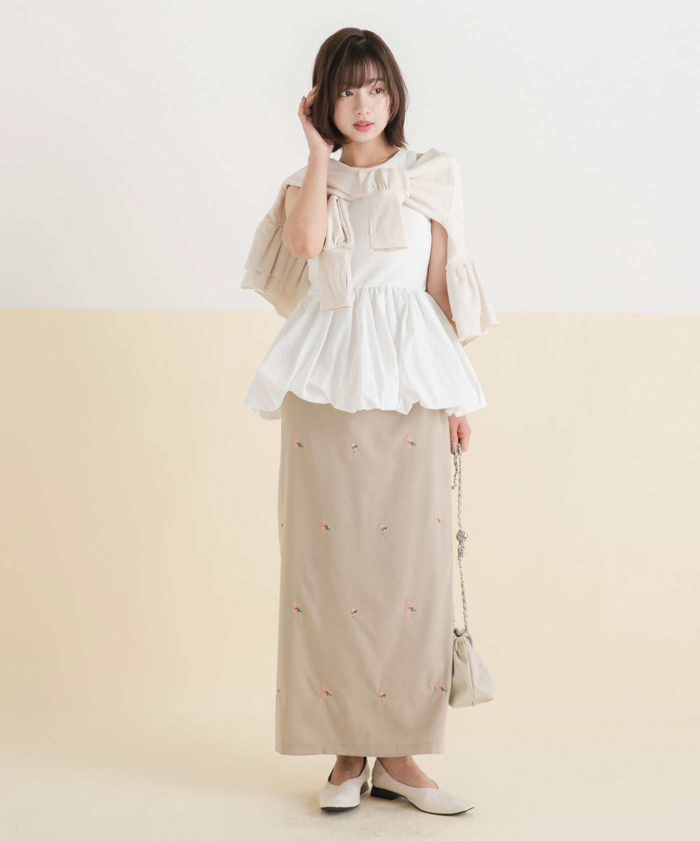 フラワー刺繍タイトスカート – レディースファッション通販の夢展望