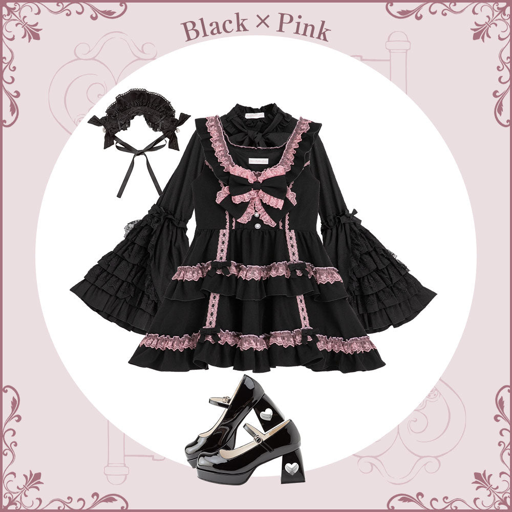 フリルたっぷりはしごレースリボンミニジャンスカ – レディース