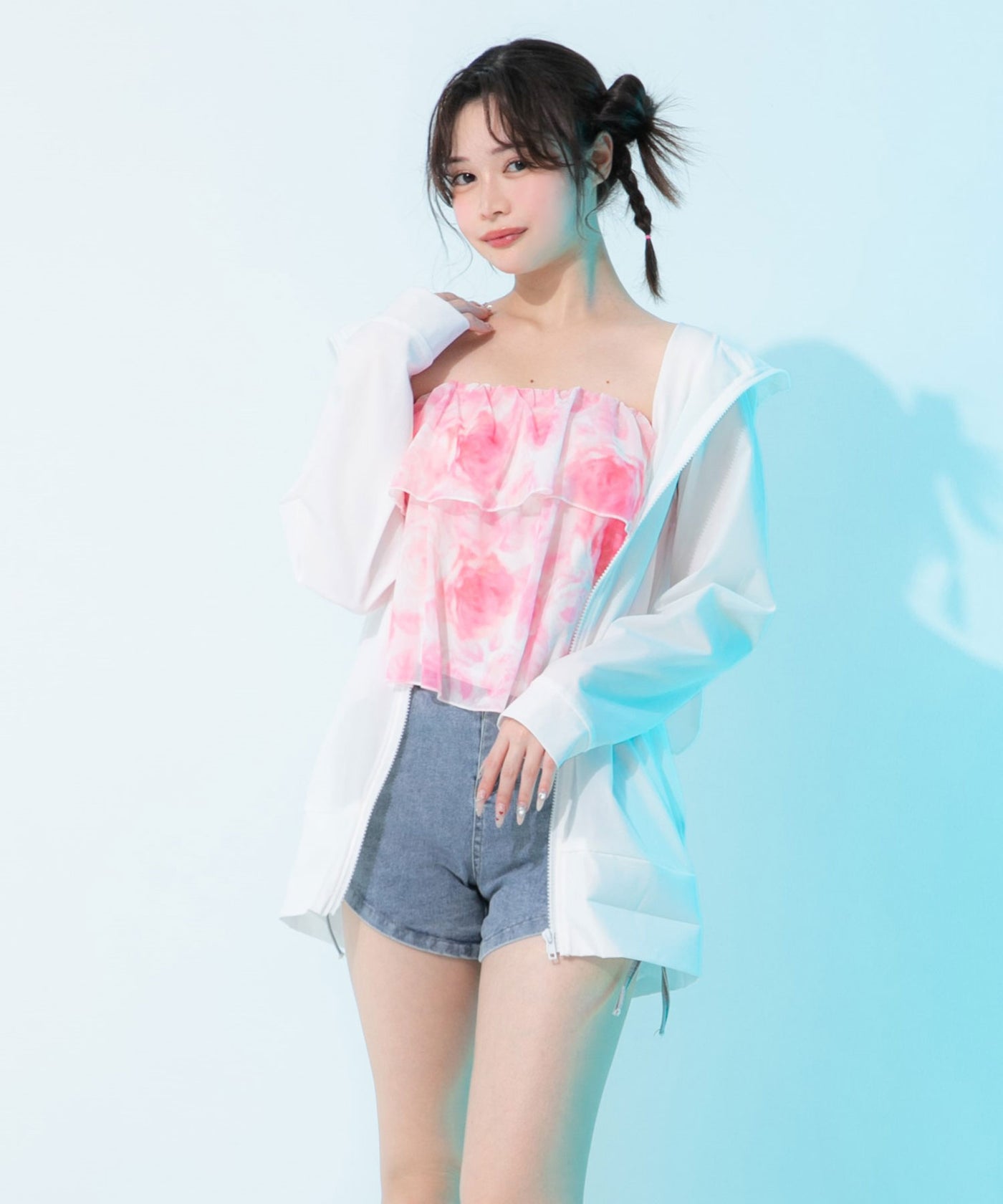 ウサギ耳フードロング丈ラッシュガード – レディースファッション通販