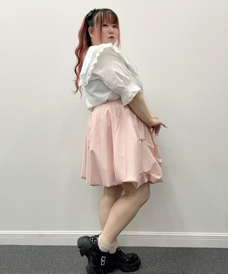 【4L~6L】メニーリボンバルーンミニスカート