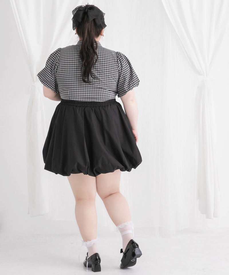 【4L~6L】メニーリボンバルーンミニスカート