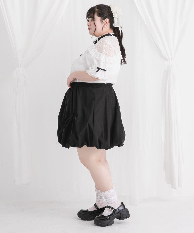 【4L~6L】メニーリボンバルーンミニスカート