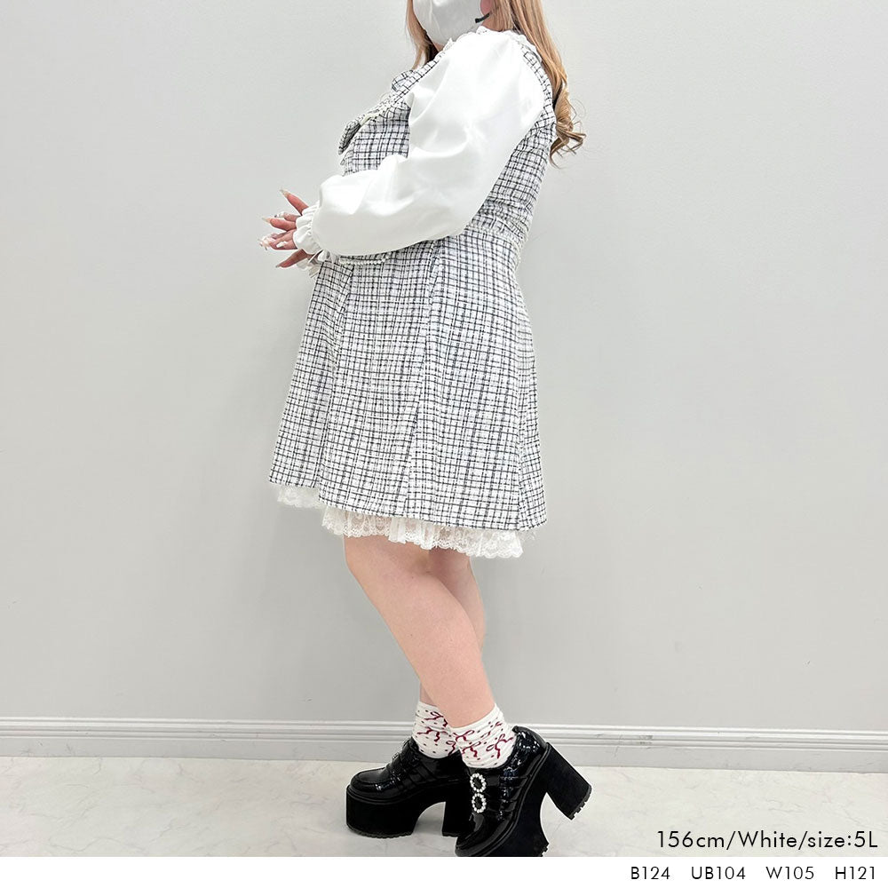 ハートパールお嬢様ツイードワンピース – レディース