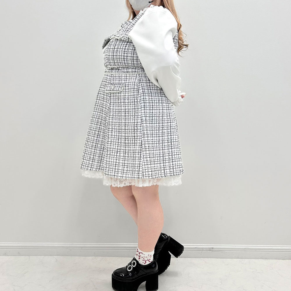 ハートパールお嬢様ツイードワンピース – レディースファッション通販