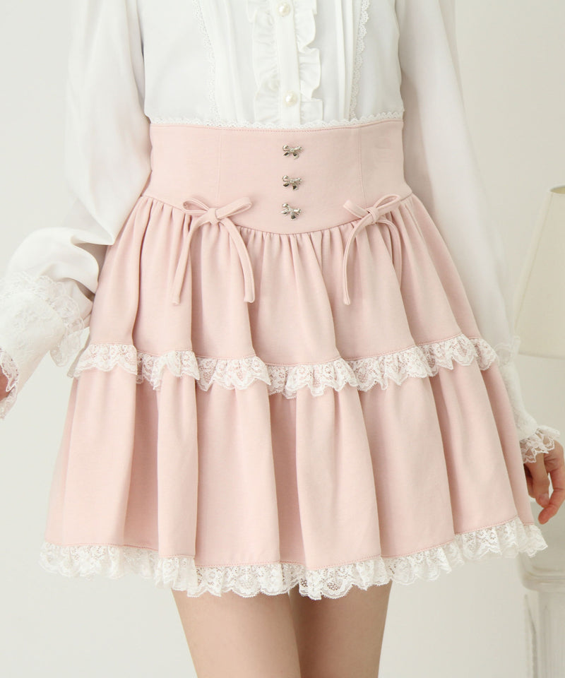 DearMyLove フリルスカート フリルリボンたっぷり裏毛スカート – レディースファッション