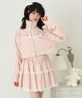 フリルリボンたっぷり裏毛スカート