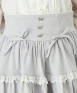 フリルリボンたっぷり裏毛スカート