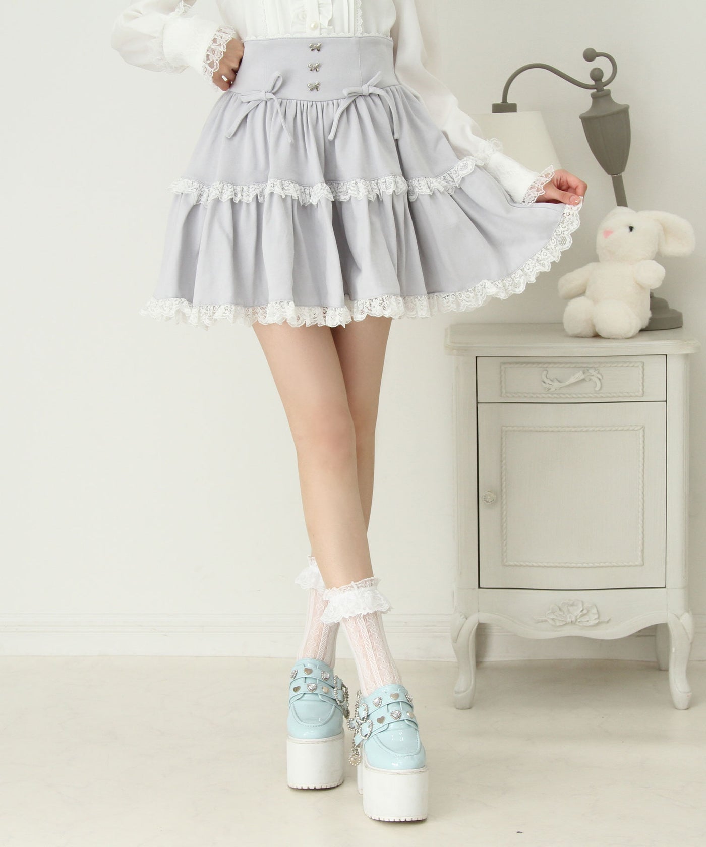 専用商品　　ユキコハナイ　リボンフリルスカート　新品未使用品 フリルリボンたっぷり裏毛スカート – レディースファッション通販の夢