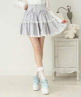 フリルリボンたっぷり裏毛スカート