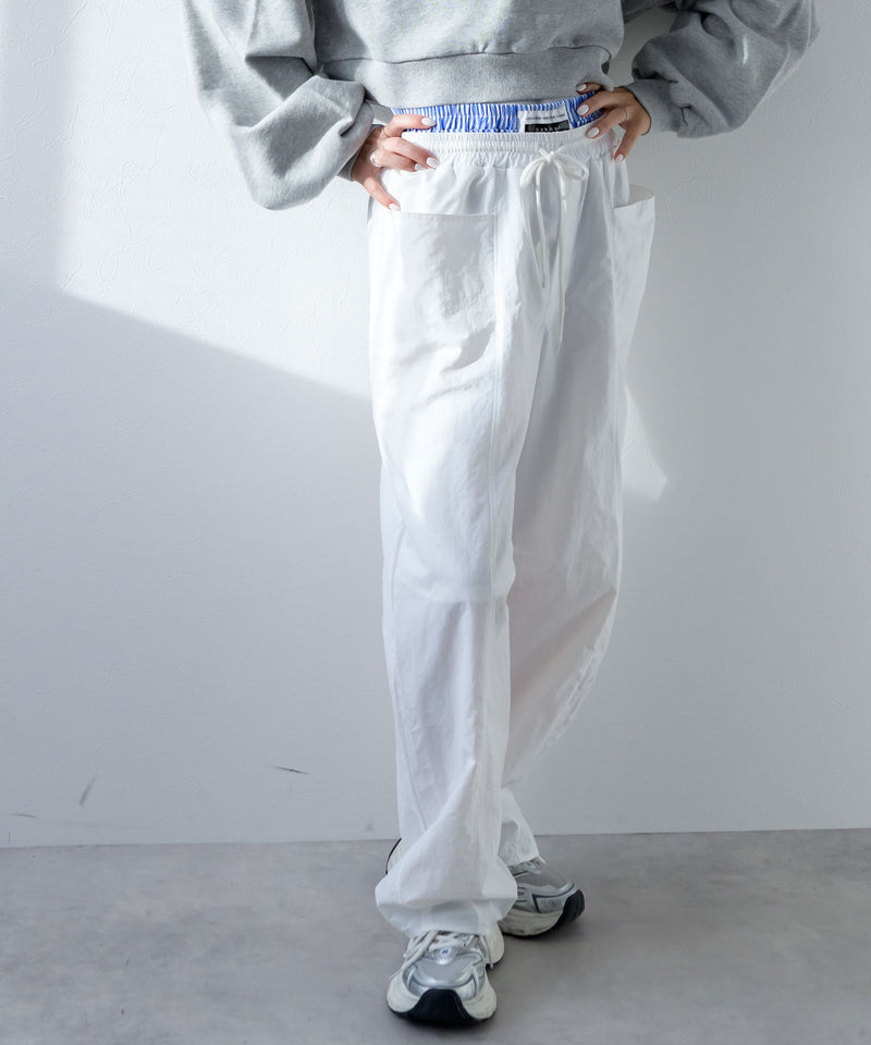 【最上もが着用】カーブレイヤードナイロンパンツ