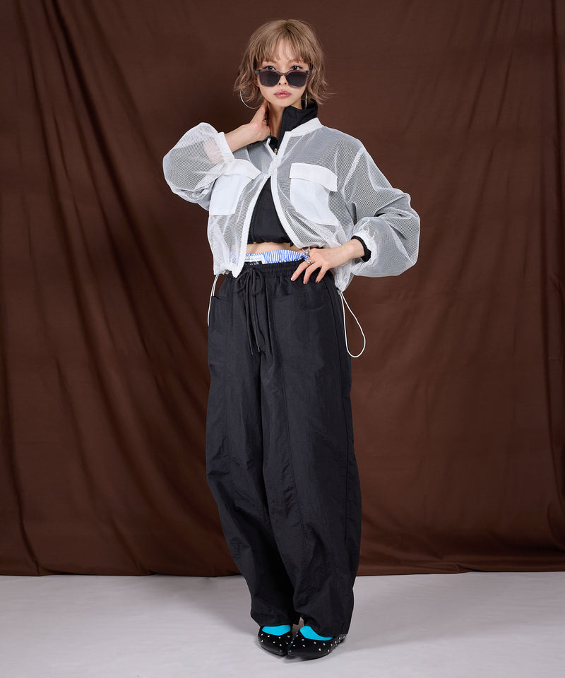 【最上もが着用】カーブレイヤードナイロンパンツ