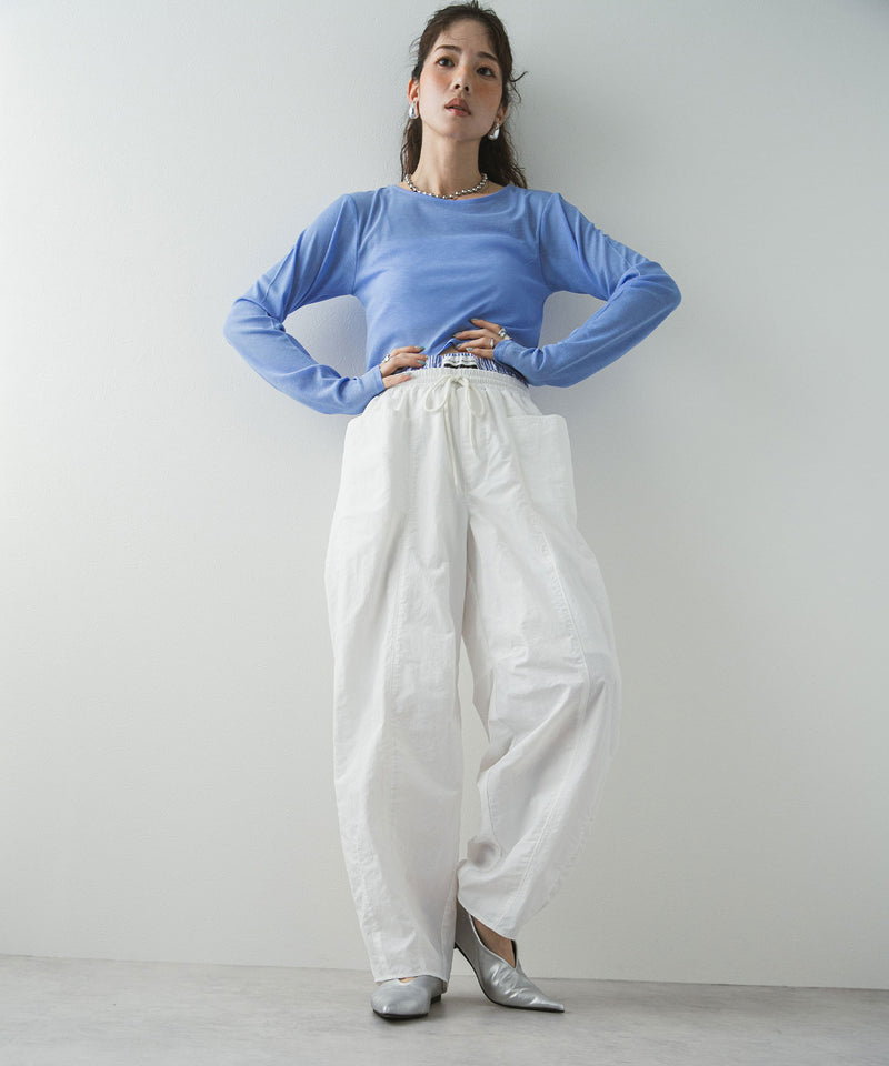 【最上もが着用】カーブレイヤードナイロンパンツ