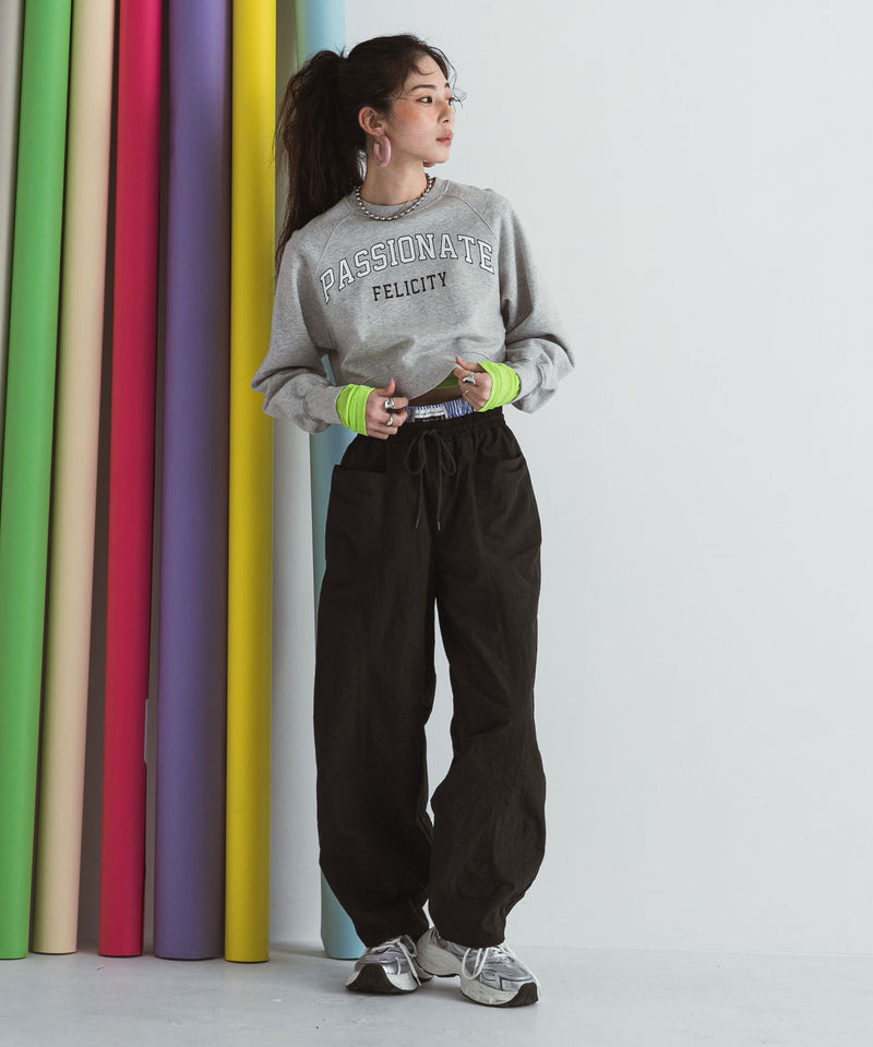 【最上もが着用】カーブレイヤードナイロンパンツ