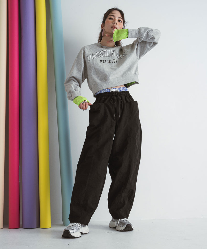 【最上もが着用】カーブレイヤードナイロンパンツ