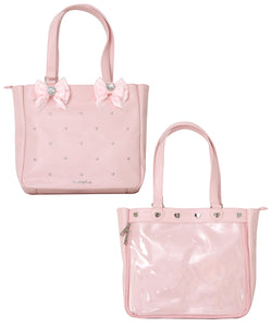 ハートスタッズキルティングリボン痛バッグ